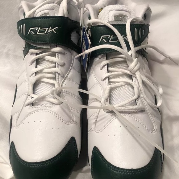 NEW Reebok NFL Football Cleats Green/Wht Size 15 - Picture 2 of 5